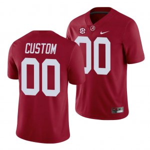 Men's Alabama Crimson Tide #00 Custom Game Crimson NCAA College Football Jersey 2403ZKVP2